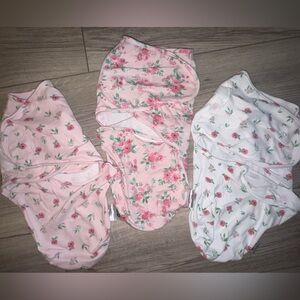 Floral Print Velcro Baby Swaddls
